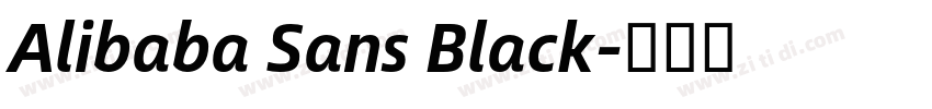 Alibaba Sans Black字体转换